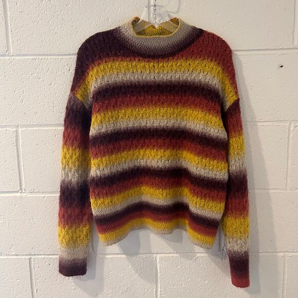 Kut from the Cloth Striped Fuzzy Sweater Size Small - Picture 1 of 4